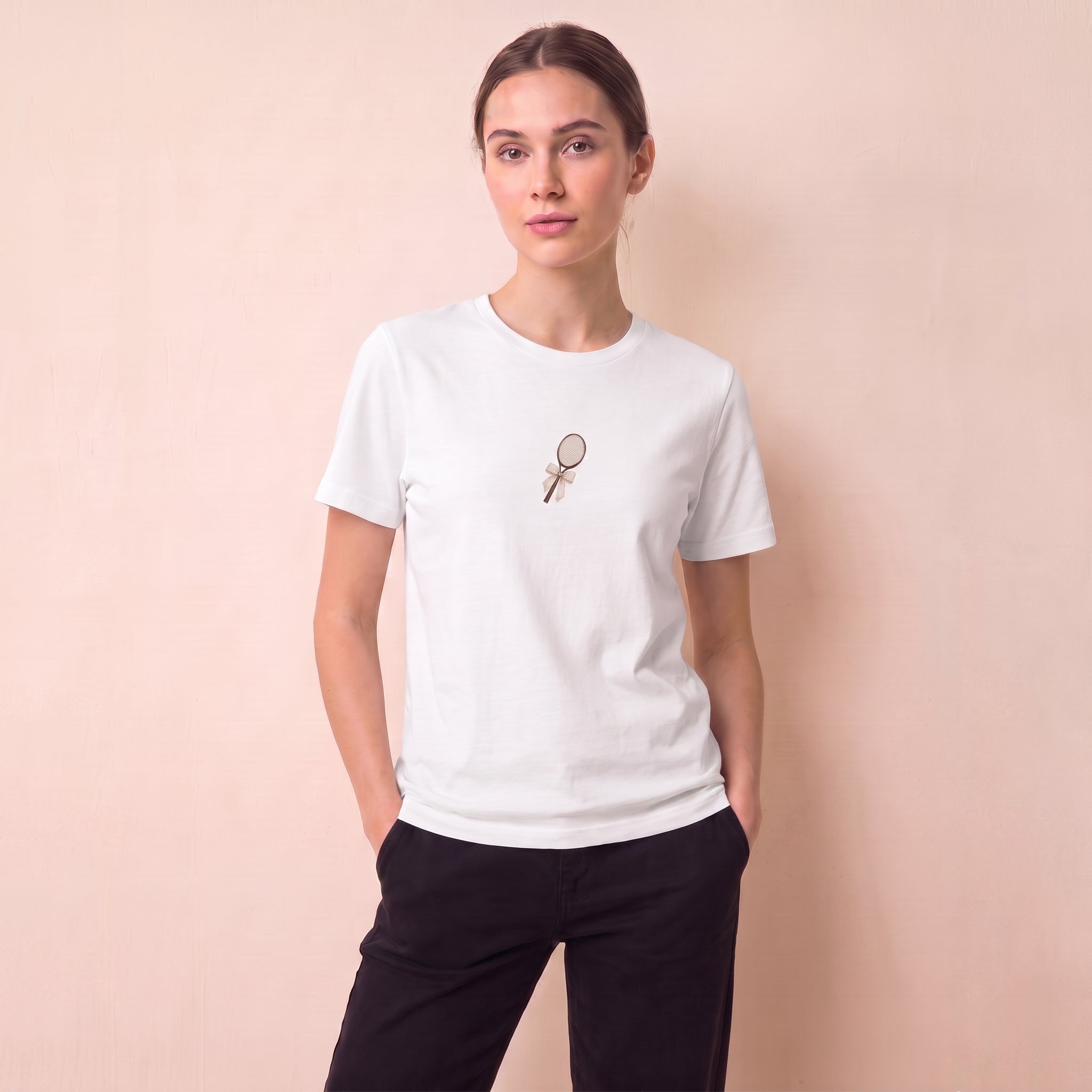 Bow tied to racket T-Shirt