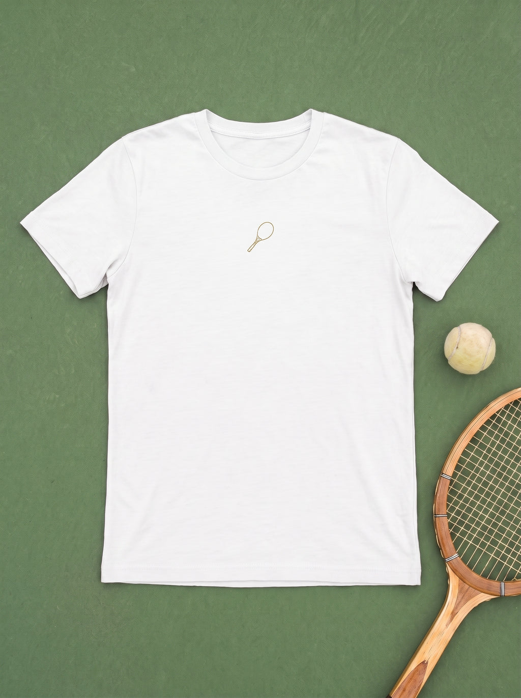 Strichzeichnung Tennisschläger T-Shirt