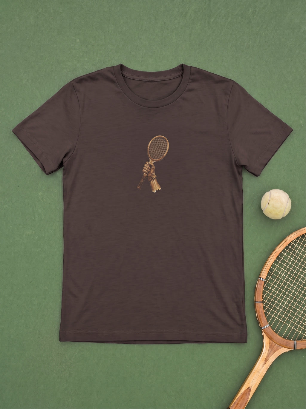 Mann mit Tennisschläger T-Shirt