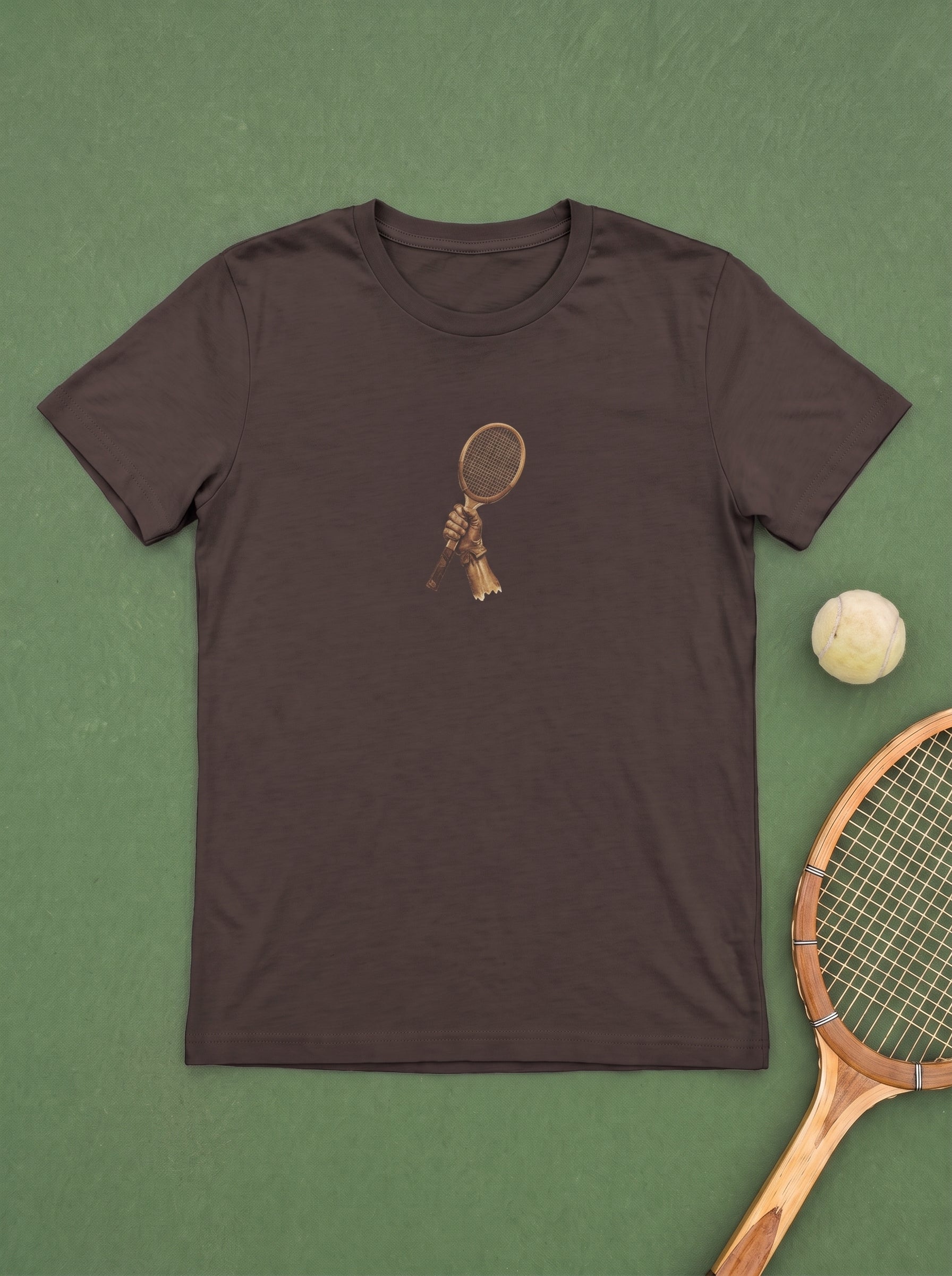 Mann mit Tennisschläger T-Shirt