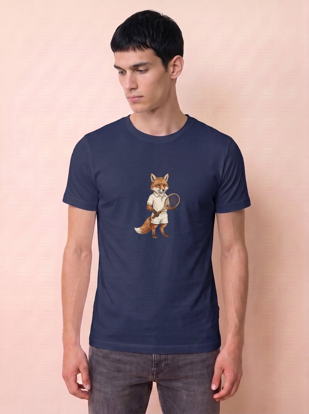 Navy Blue Capcoo Fox T-Shirt
