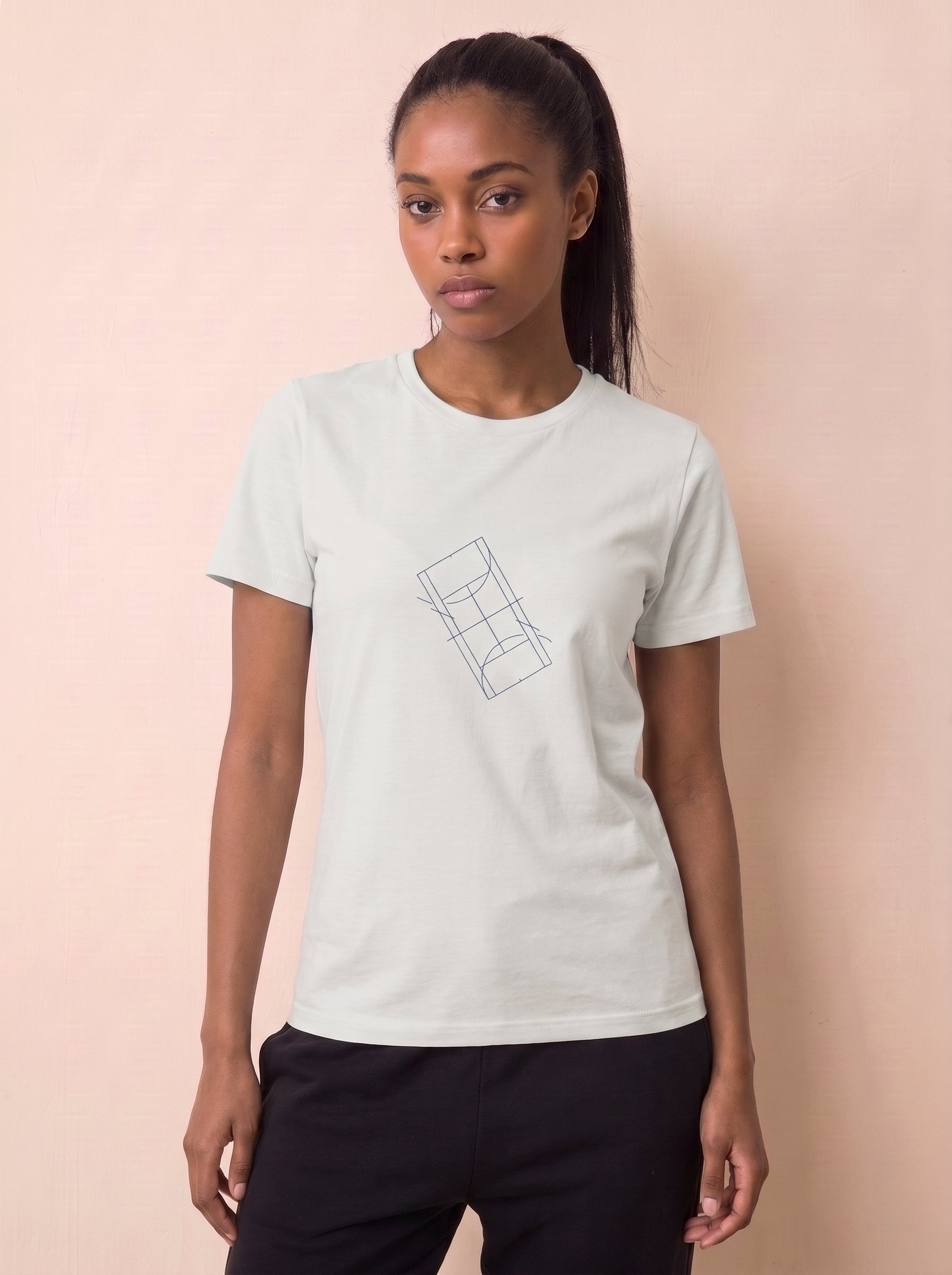 Tennisplatz Illustration T-Shirt