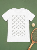 T-Shirt mit gekreuzten Mini-Tennisschlägern