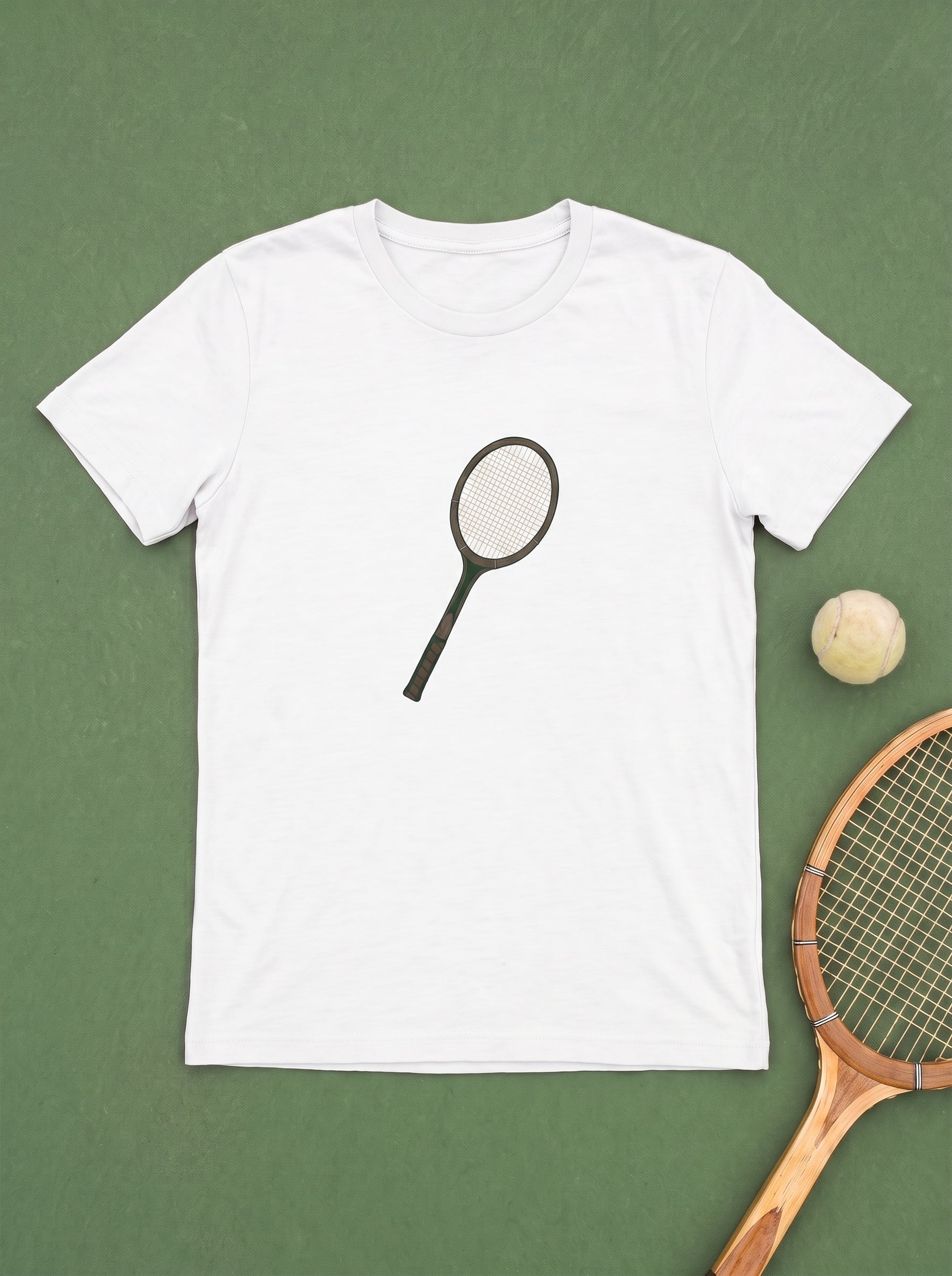 Vintage-Tennisschläger-T-Shirt