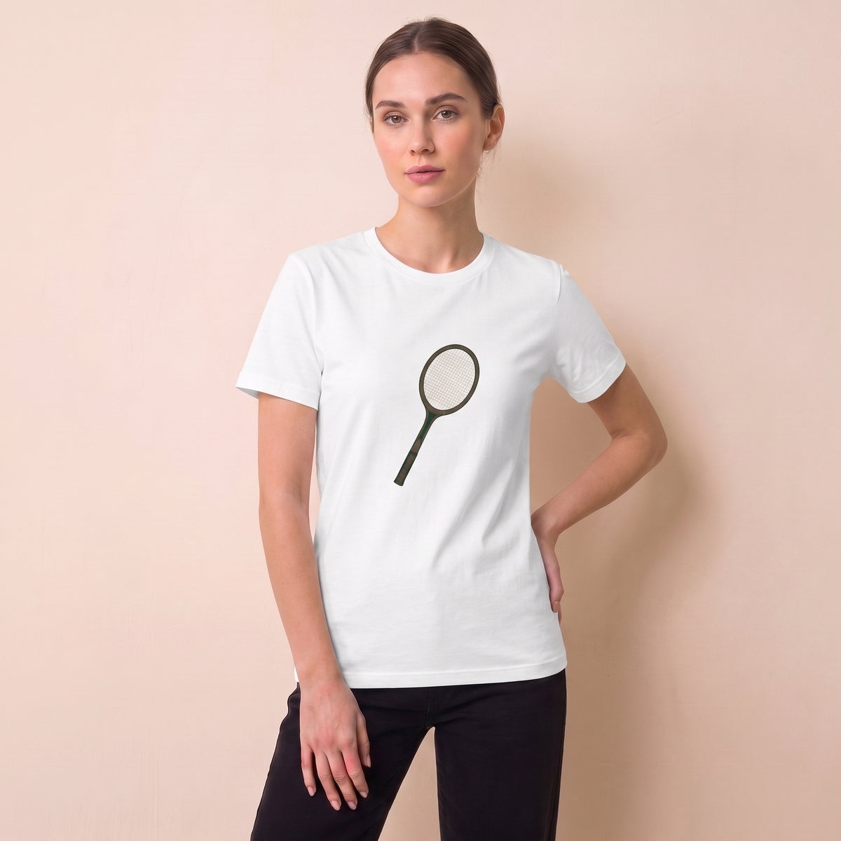 Vintage-Tennisschläger-T-Shirt