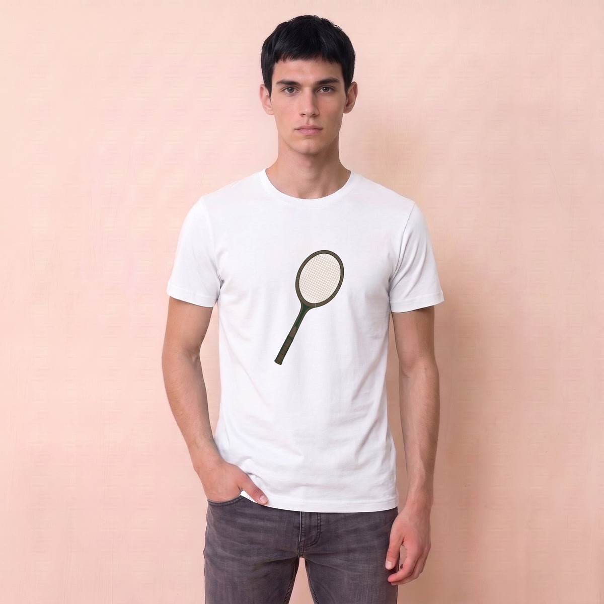 Vintage-Tennisschläger-T-Shirt