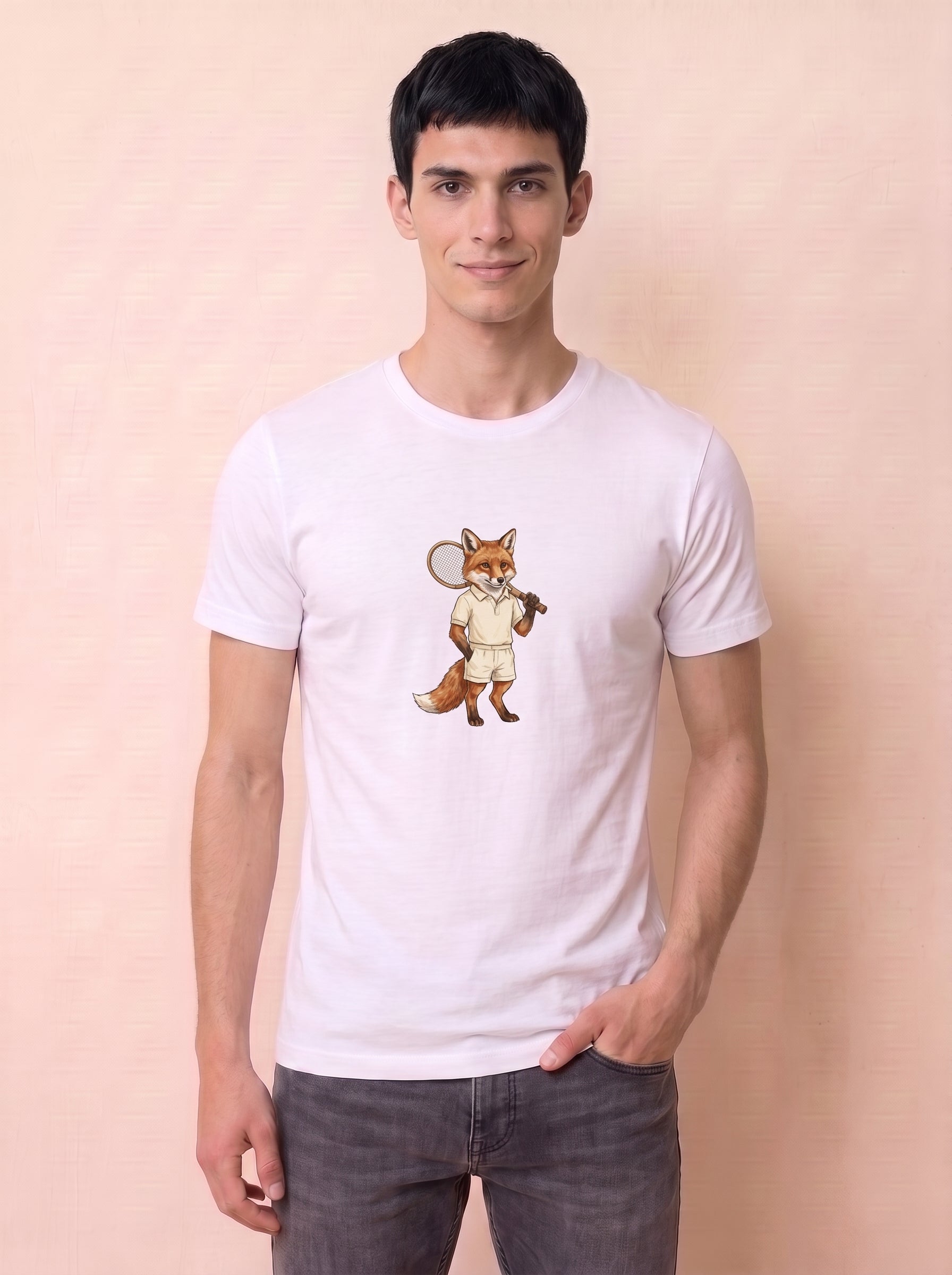 Weißes Capcoo-Fuchs-T-Shirt
