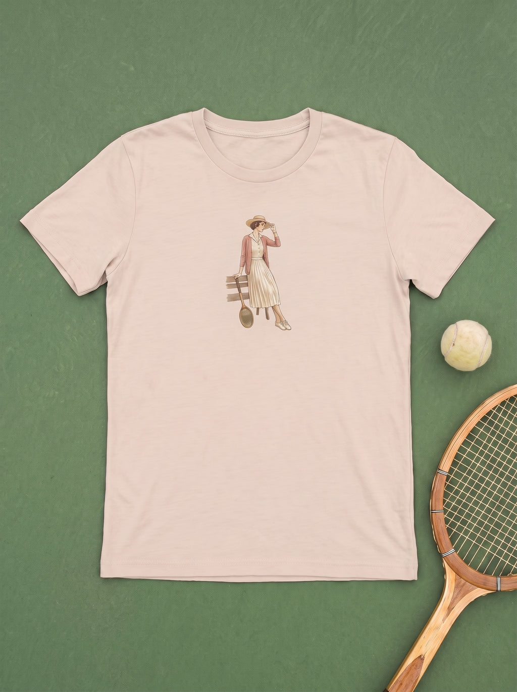 Frau & Tennisschläger T-Shirt