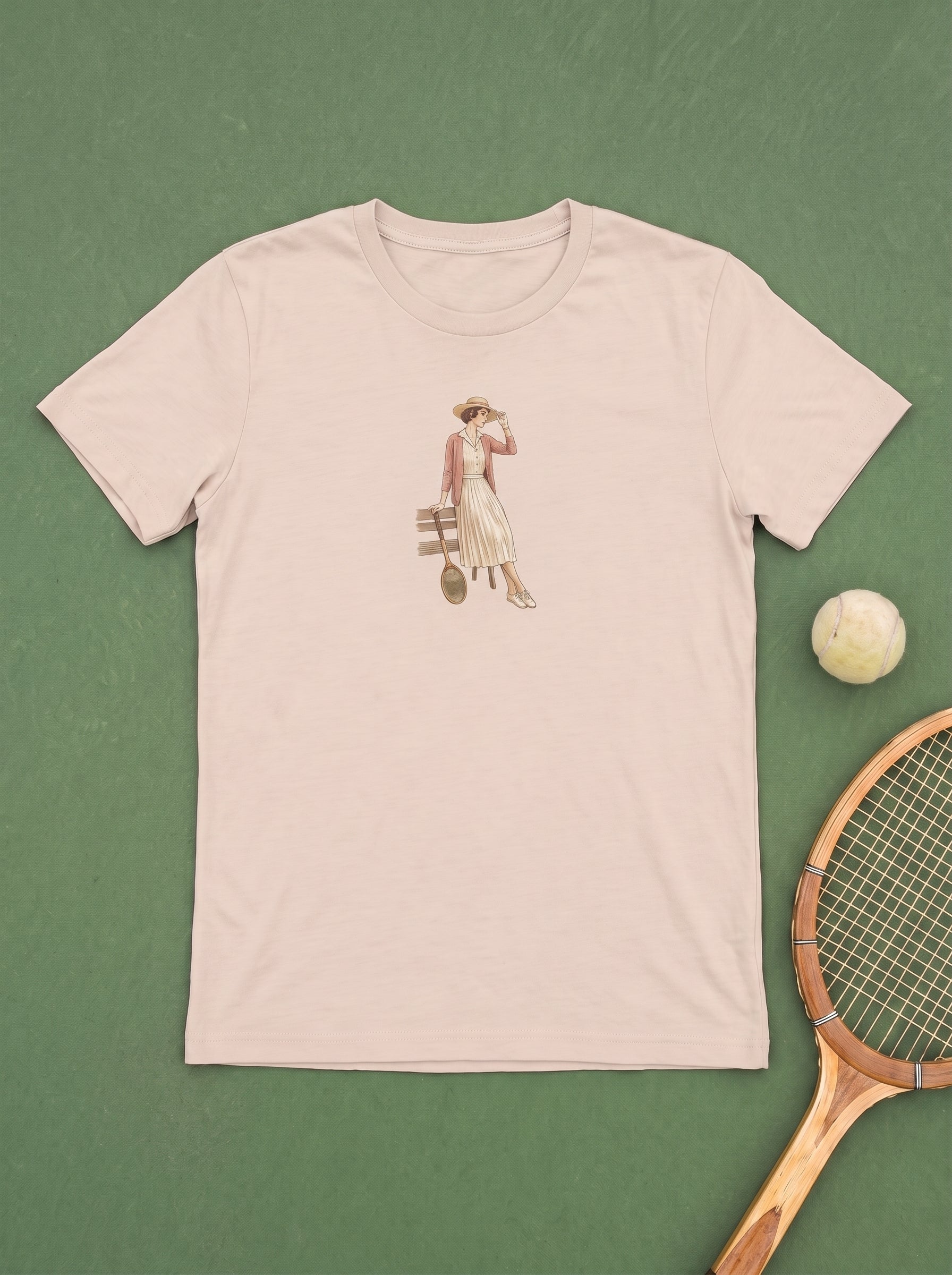 Frau & Tennisschläger T-Shirt