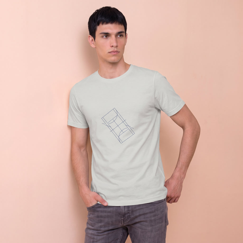 T-shirt illustré d'un court de tennis